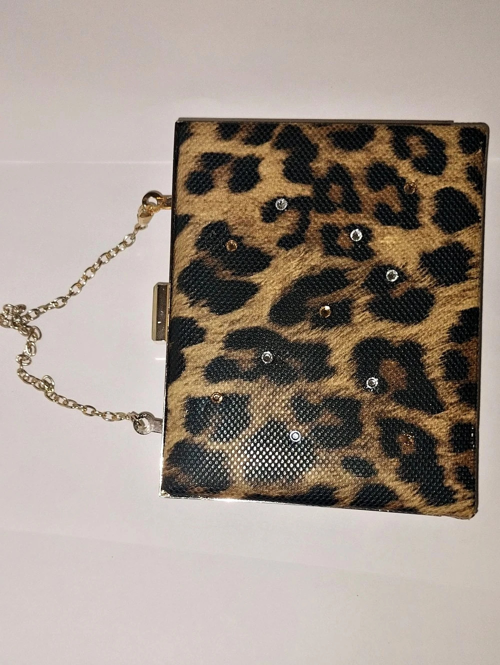 Forever 21 Leopard Print Chain Clutch